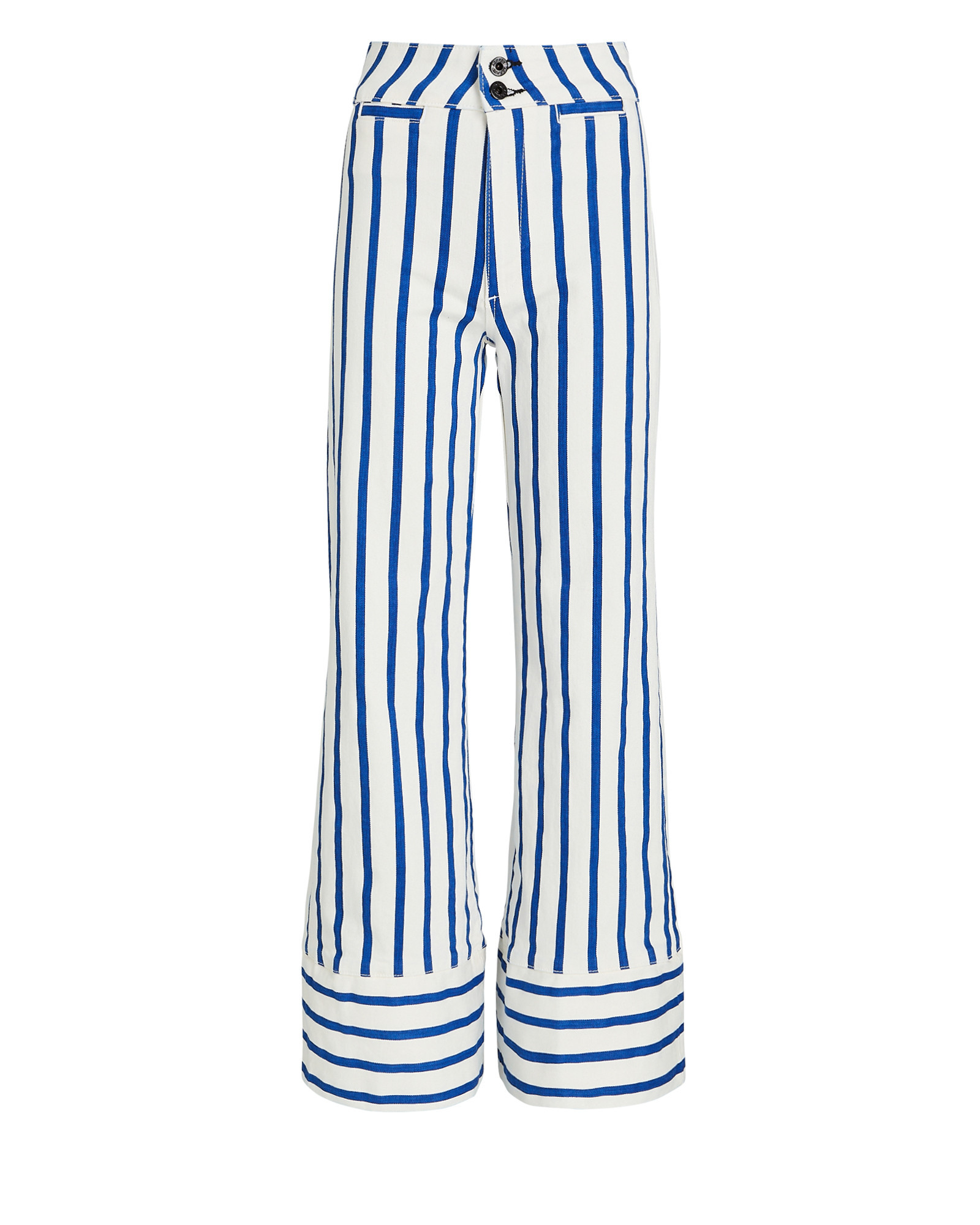 Brighton Striped High-Rise Wide-Leg Jeans | INTERMIX