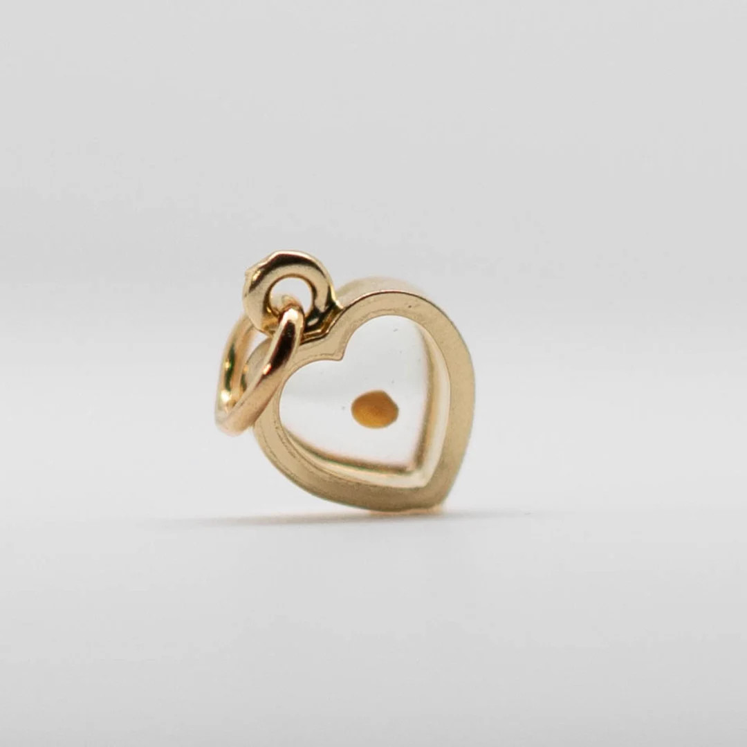 Silver or gold mustard seed charm, round heart shaped real mustard seed pendant, Inspirational fa... | Etsy (US)