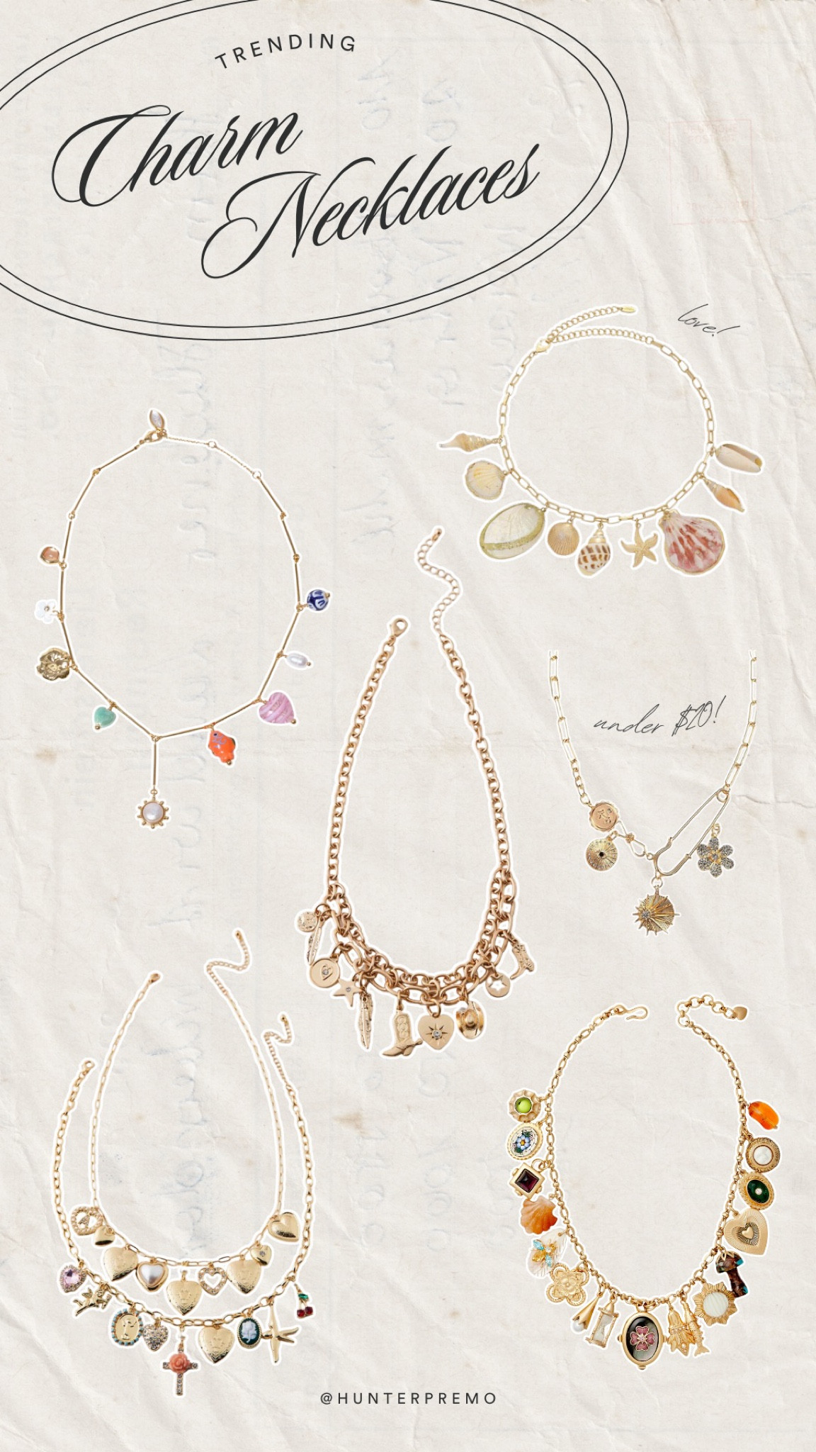 Charm necklaces from all different price points! 

#LTKStyleTip #LTKFindsUnder100