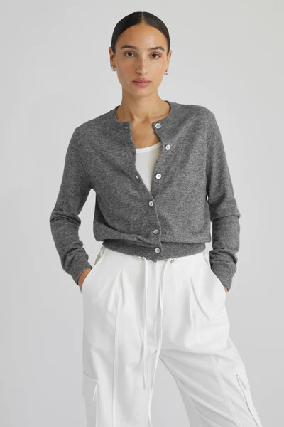 Classic Crew Wool Cardigan | Almina Concept