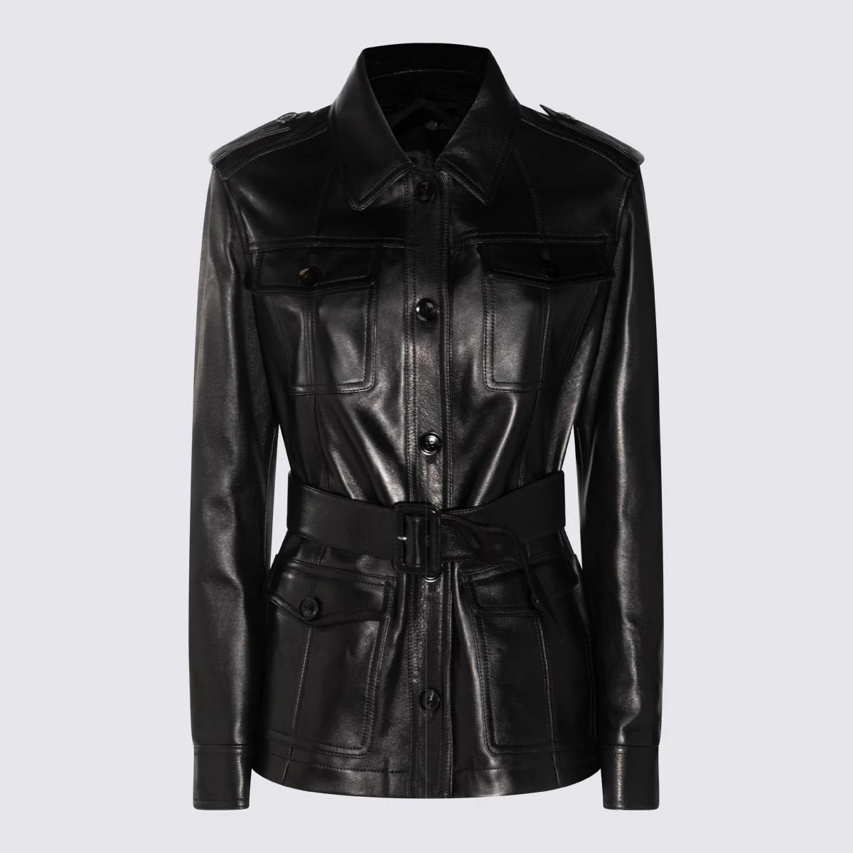 Tom Ford Black Leather Jacket | Baltini
