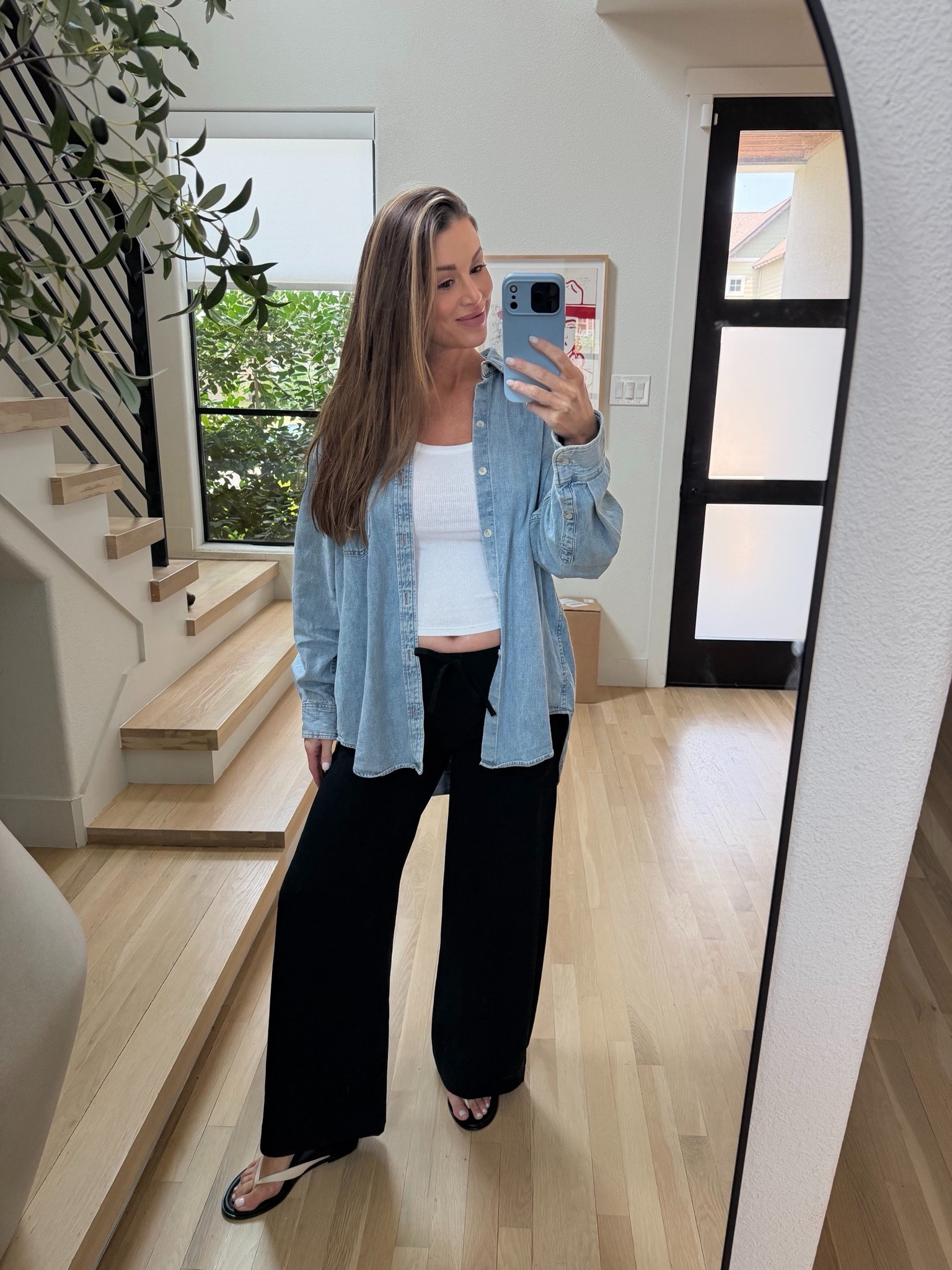 Today’s realistic outfit 7 months pregnant 
Medium aritzia lodge pants, medium denim shirt

#LTKgrwm #LTKdayinmylife #LTKBump