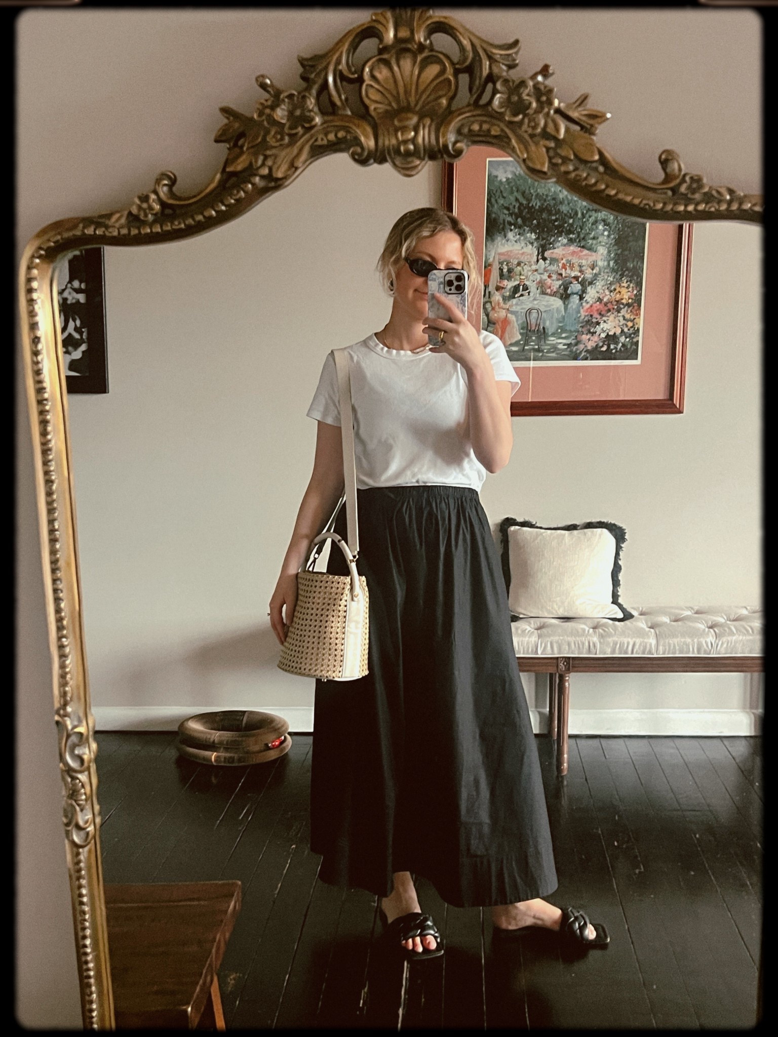 Black maxi skirt, white tshirt, classic style, workwear chic, office outfit, summer style, everyday fashionn

#LTKTravel #LTKWorkwear #LTKFindsUnder100