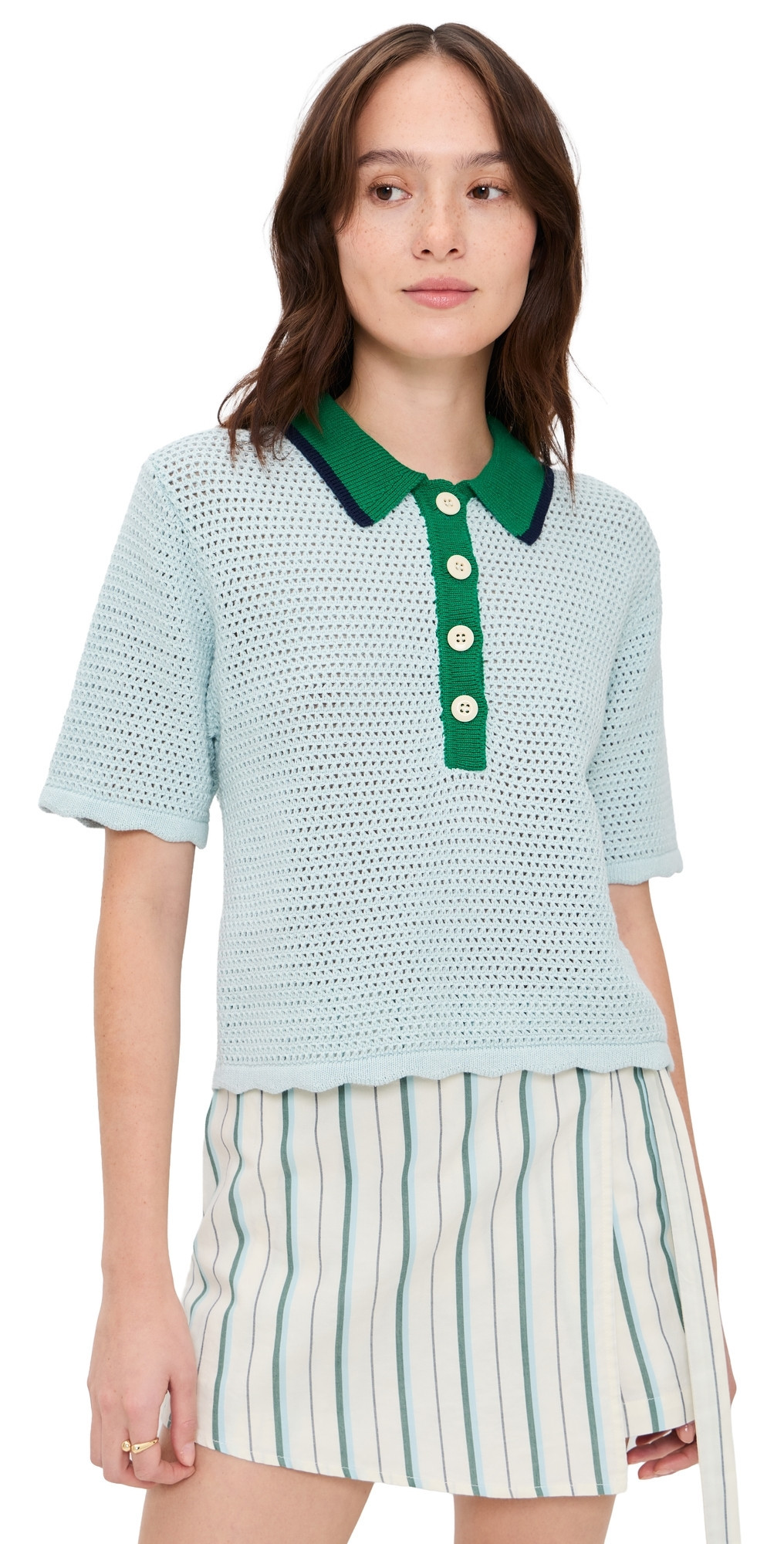 Birds of Paradis Amalia Polo Light Blue S | Shopbop