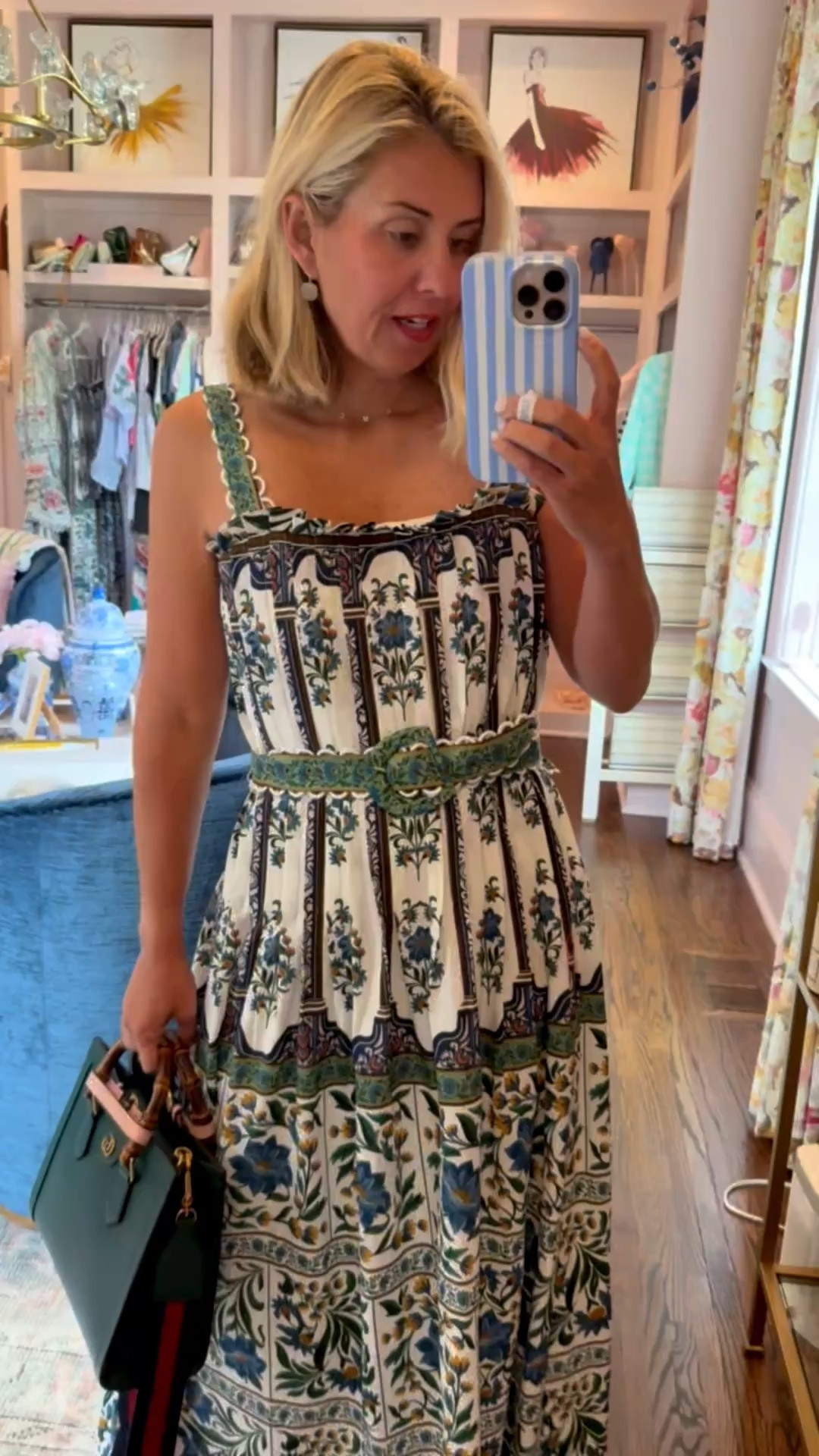 Oh Farm Rio does it again! This dress is gorgeous!! Can you say luncheon, vacation, out to dinner, literally anywhere dress! I’m in xs dress and 8 heel. ￼

#LTKdayinmylife #LTKgrwm #LTKmomlife