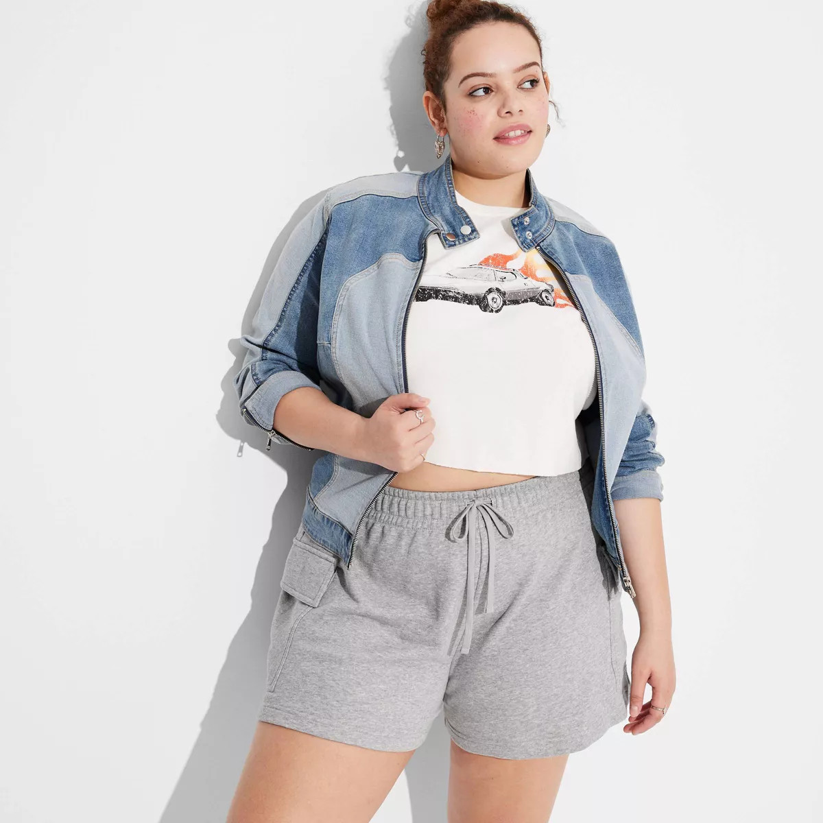 Women's Mid-Rise Cargo Sweat Shorts - Wild Fable™ | Target