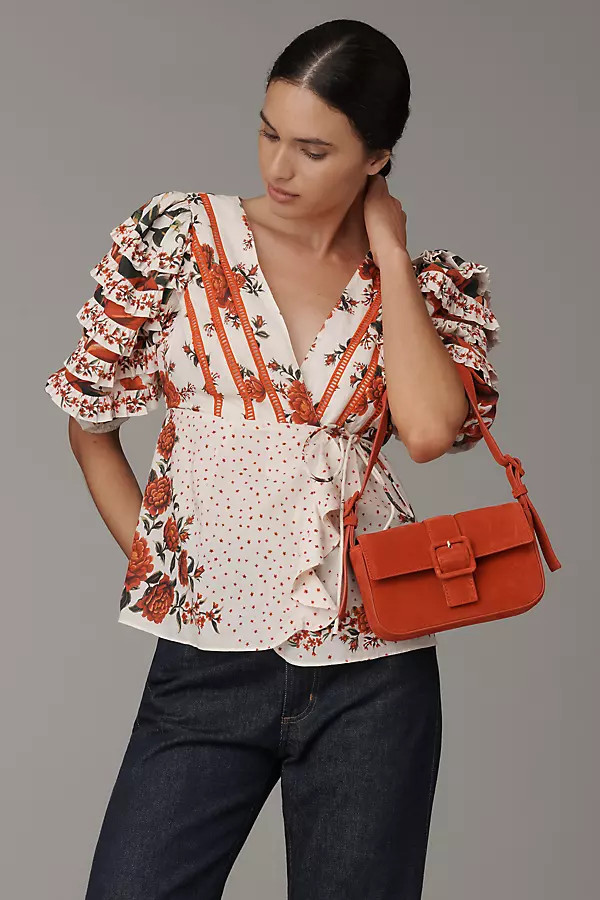 The Fiona Suede Buckle Bag | Anthropologie (US)