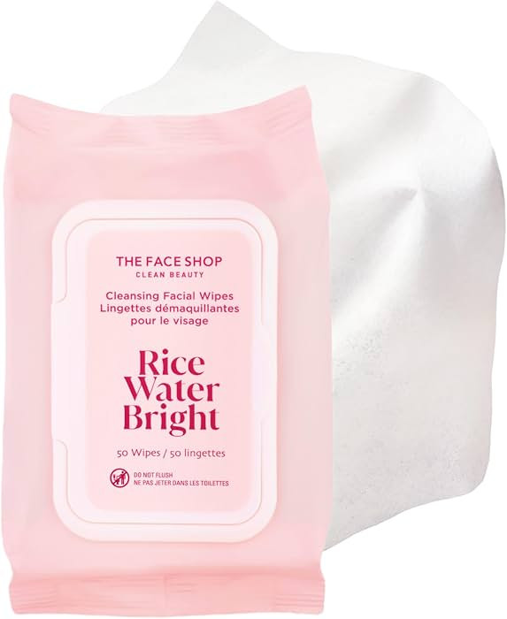 The Face Shop Rice Water Bright Makeup Remover Wipes for Face with Rice Extract, Brightening, Moi... | Amazon (US)