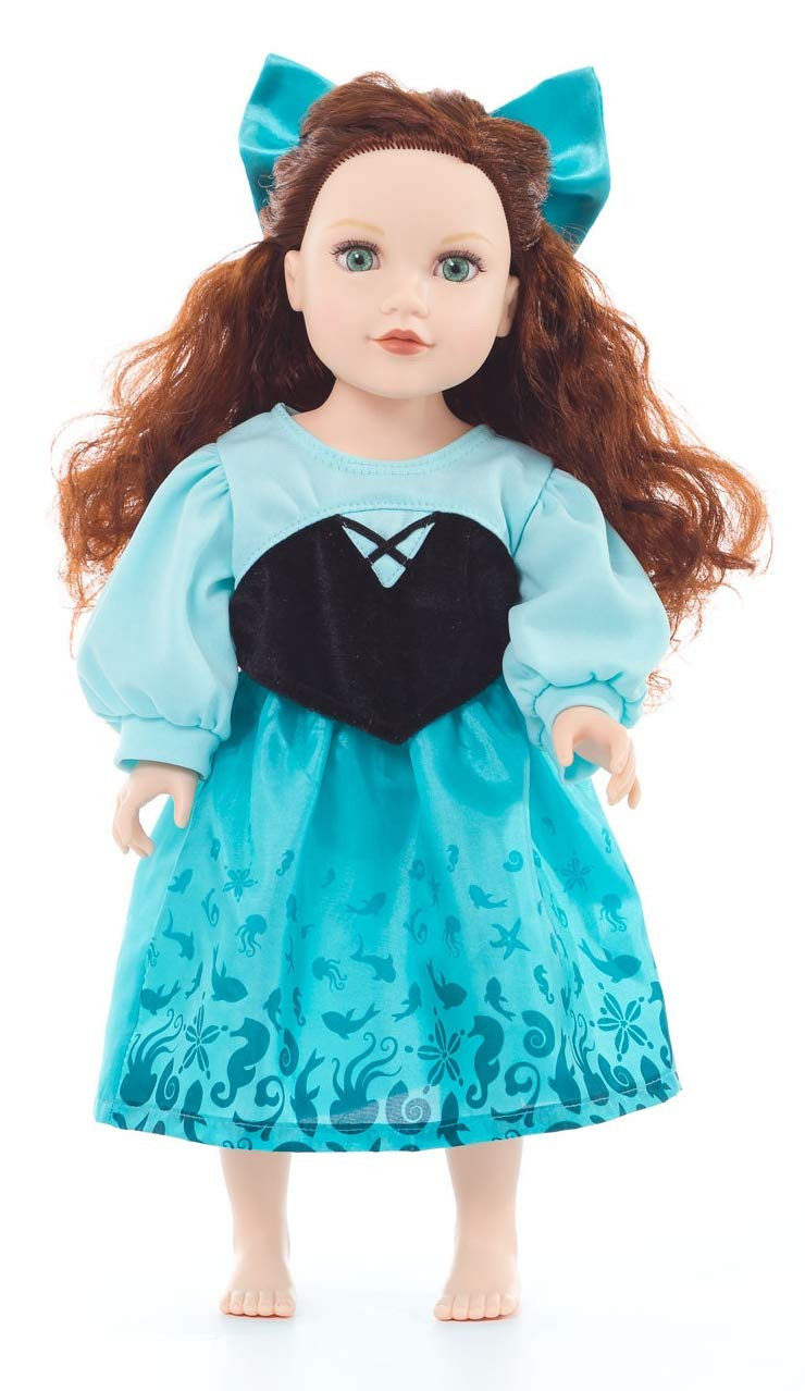Little Adventures Mermaid Princess Day Doll Dress - Doll Not Included - Machine Washable Child Pr... | Amazon (US)