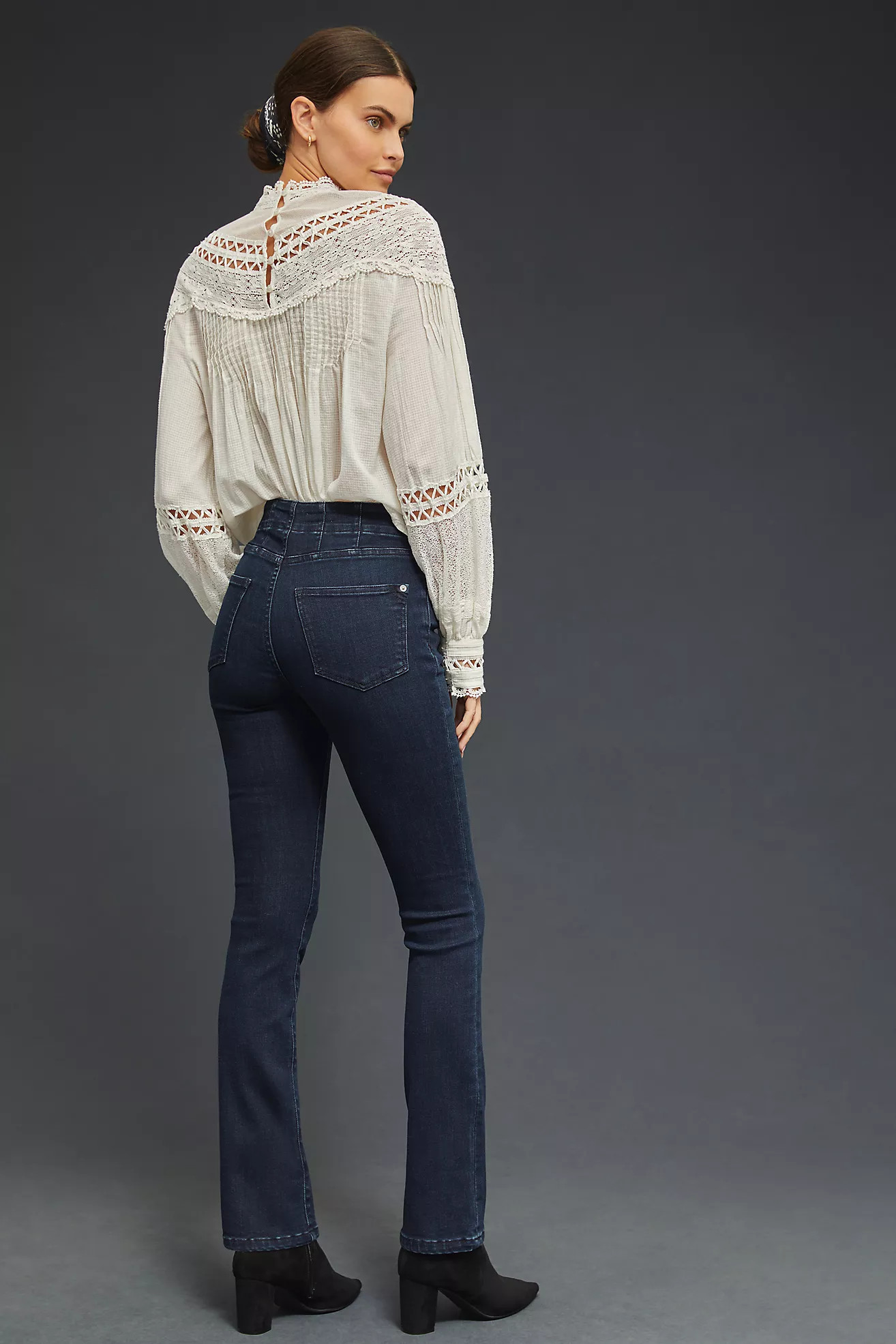 Pilcro High-Rise Skinny Corset Jeans | Anthropologie (US)