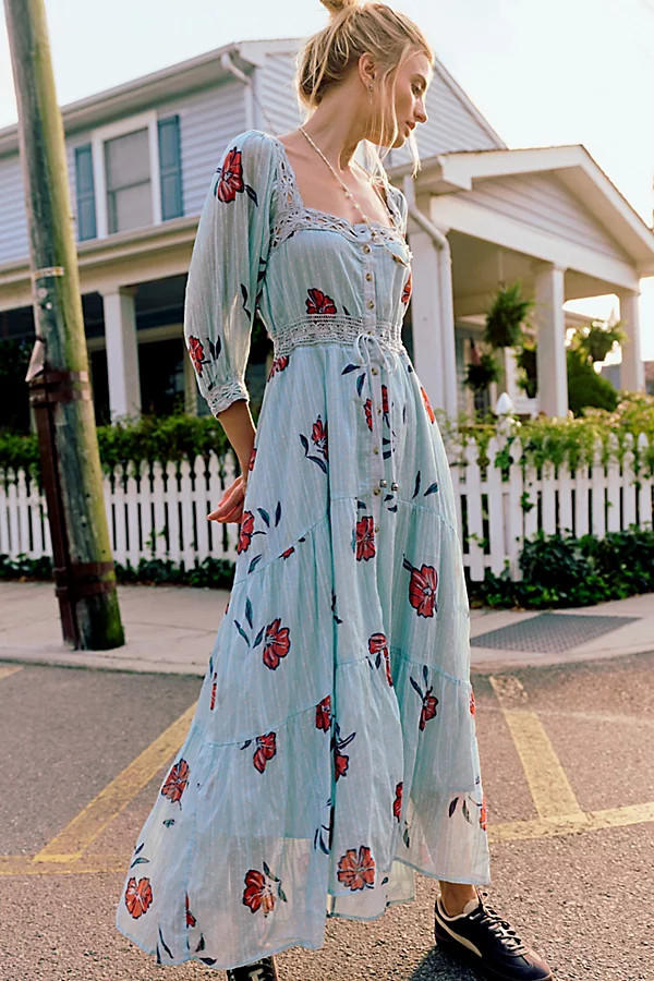 Morning Meadows Long-Sleeve Maxi Dress | Free People (Global - UK&FR Excluded)