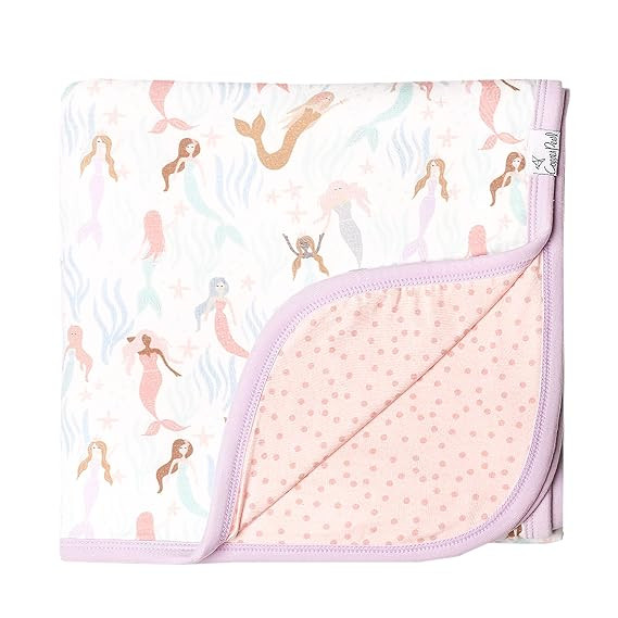 Large Premium Knit Baby 3 Layer Stretchy Quilt Blanket Coral by Copper Pearl | Amazon (US)