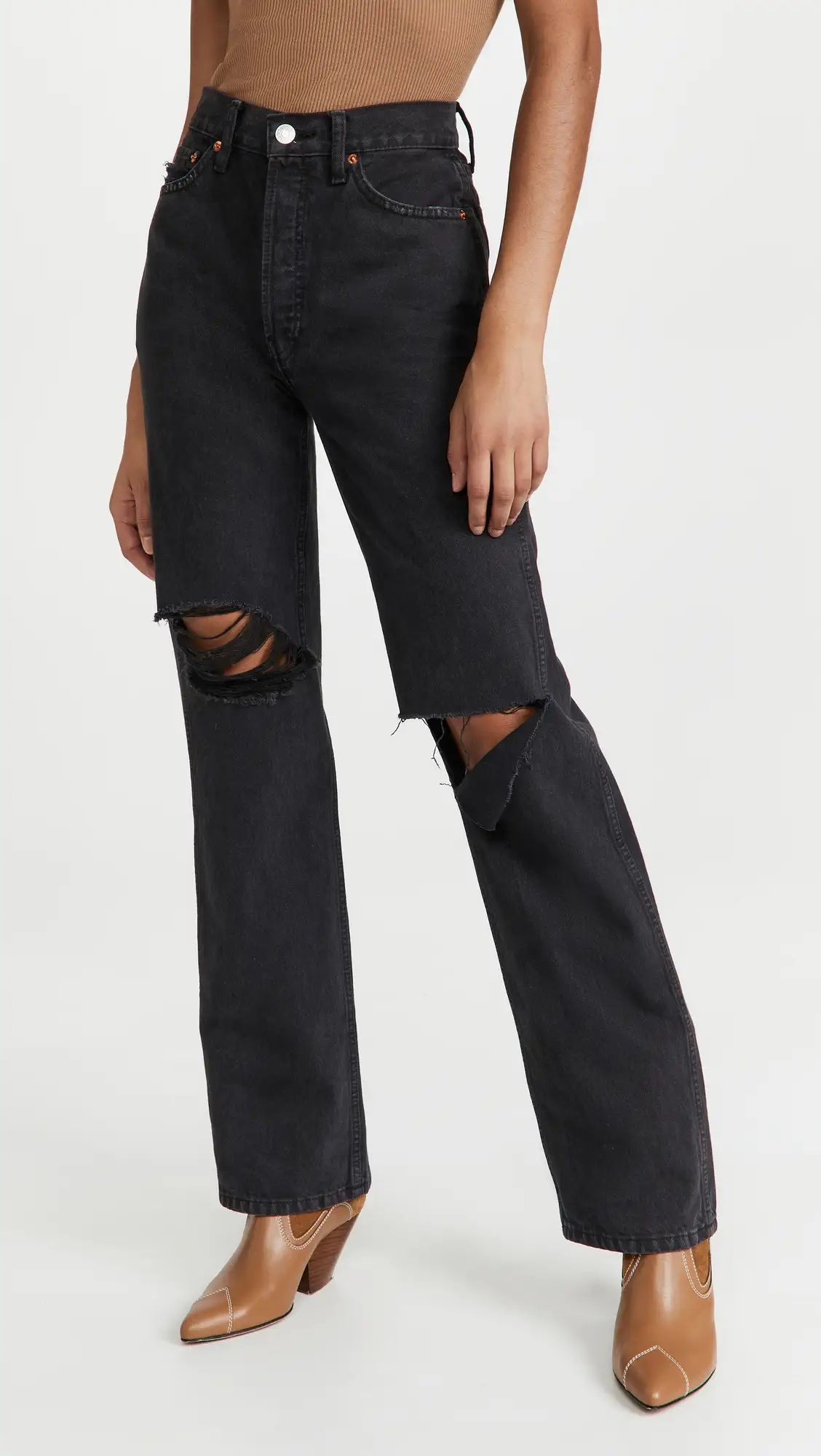 RE/DONE High Rise Rigid Loose Jean | Shopbop | Shopbop