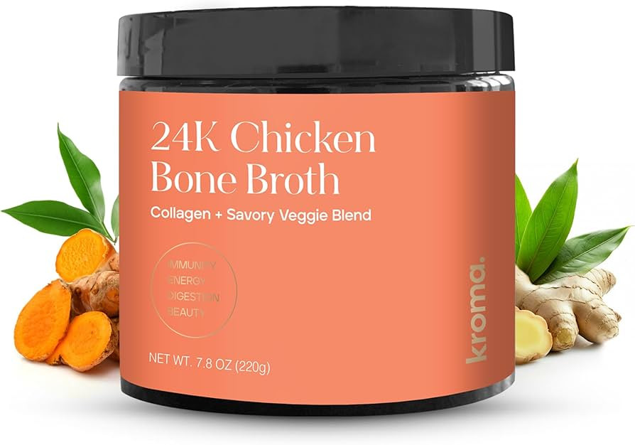 Kroma’s 24K Chicken Bone Broth Powder - 10 Servings 1 Jar – Organic Protein-Rich Bone Stock ... | Amazon (US)