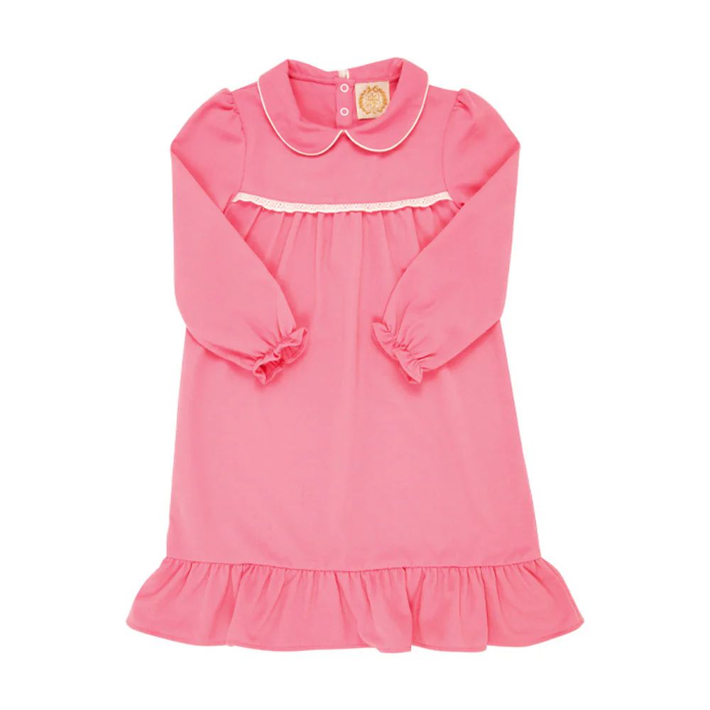 Goldie Locks Gown - Hamptons Hot Pink with Worth Avenue White Eyelet | The Beaufort Bonnet Company
