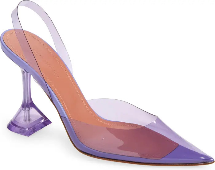 Amina Muaddi Holli Croc Embossed Slingback Pump (Women) | Nordstrom | Nordstrom