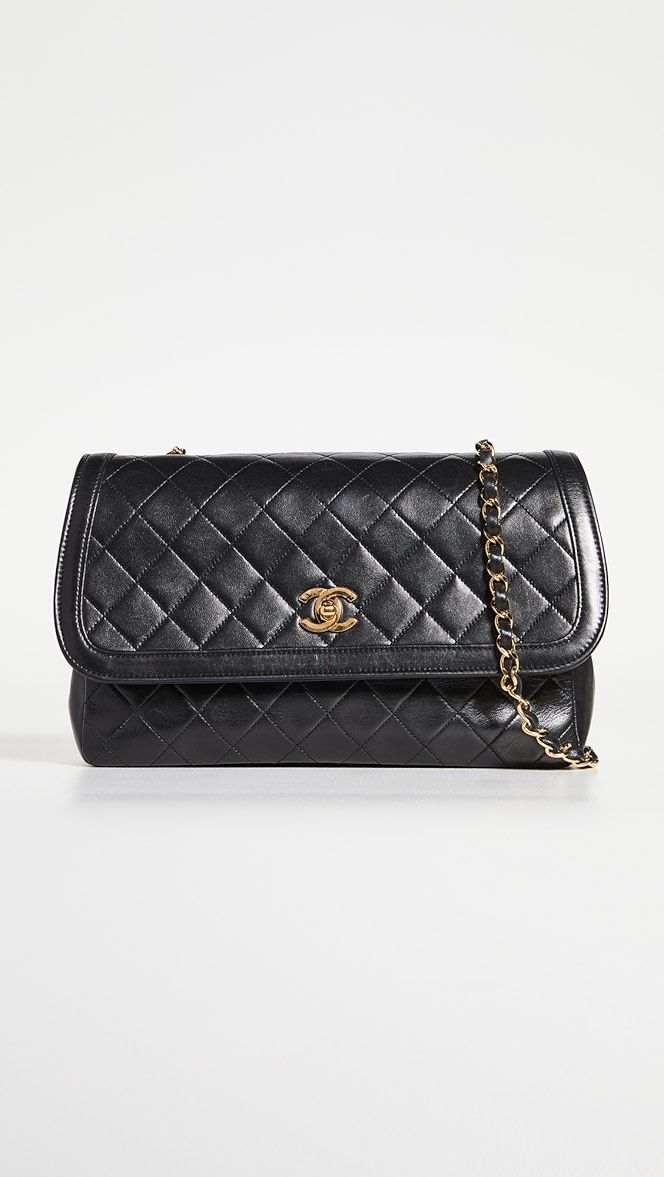 Chanel Black Pouch Bag 10" | Shopbop