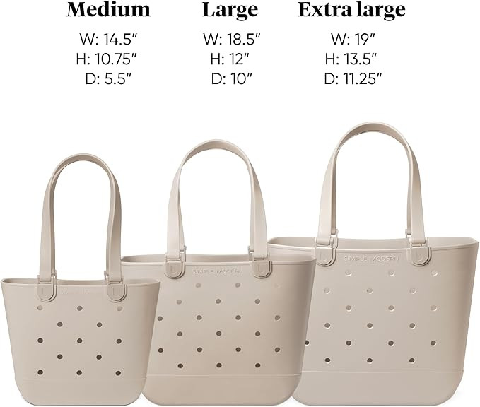 Simple Modern Extra-Large Beach Bag | Waterproof Getaway Rubber Tote with Zipper Pocket for Trave... | Amazon (US)