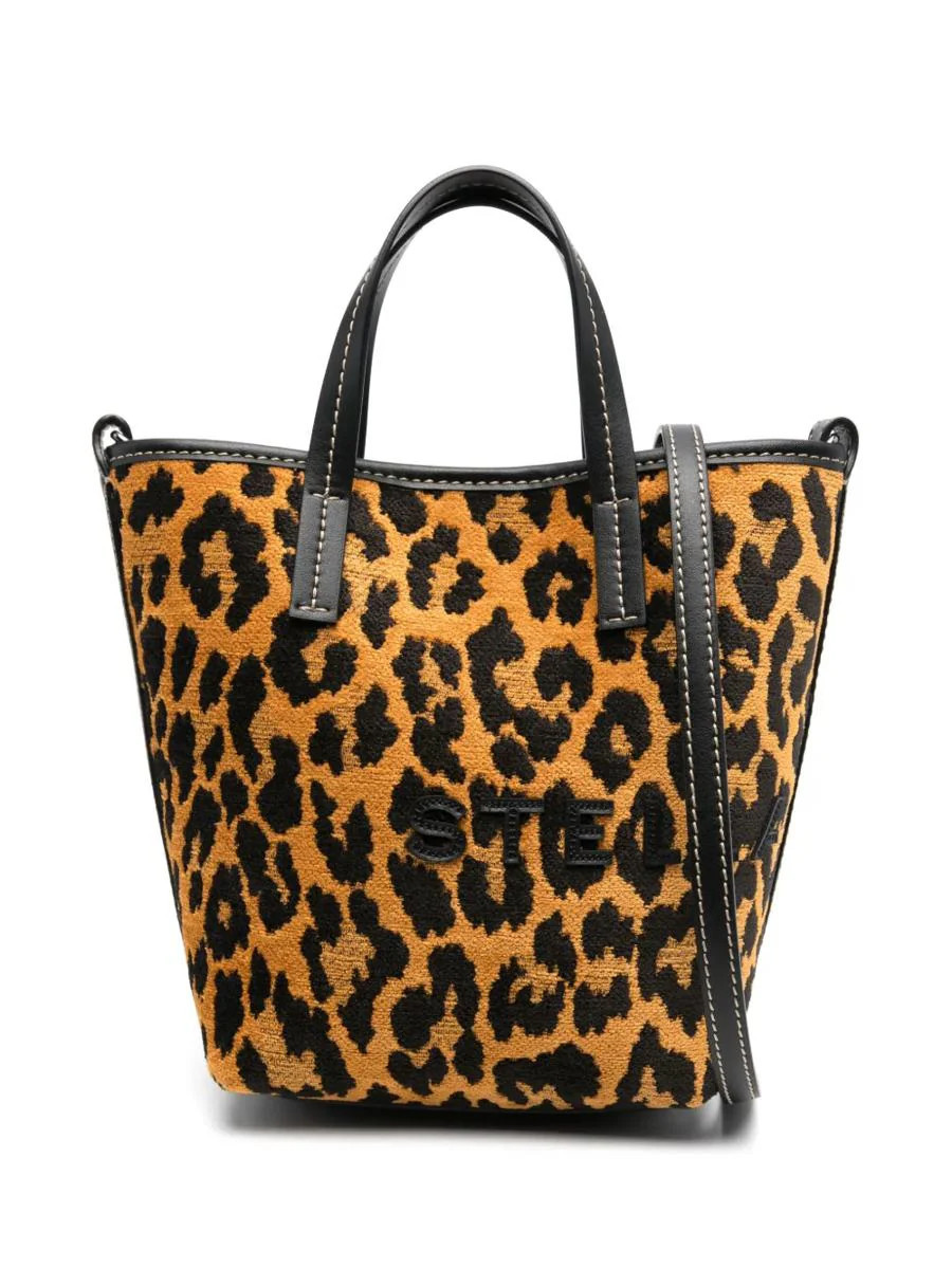 Stella McCartney Leopard-Jacquard Bucket Bag | Baltini