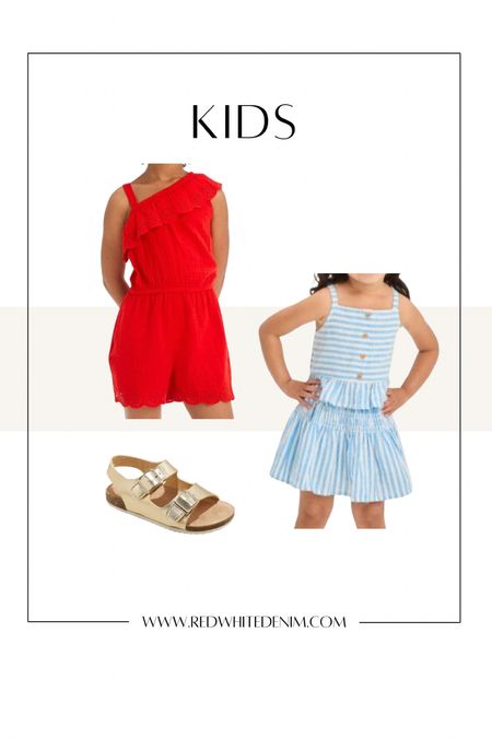 Kids Fourth of July outfits from Target 100% cotton/Linen. Red White and Blue Outfit ideas. 

#LTKkids