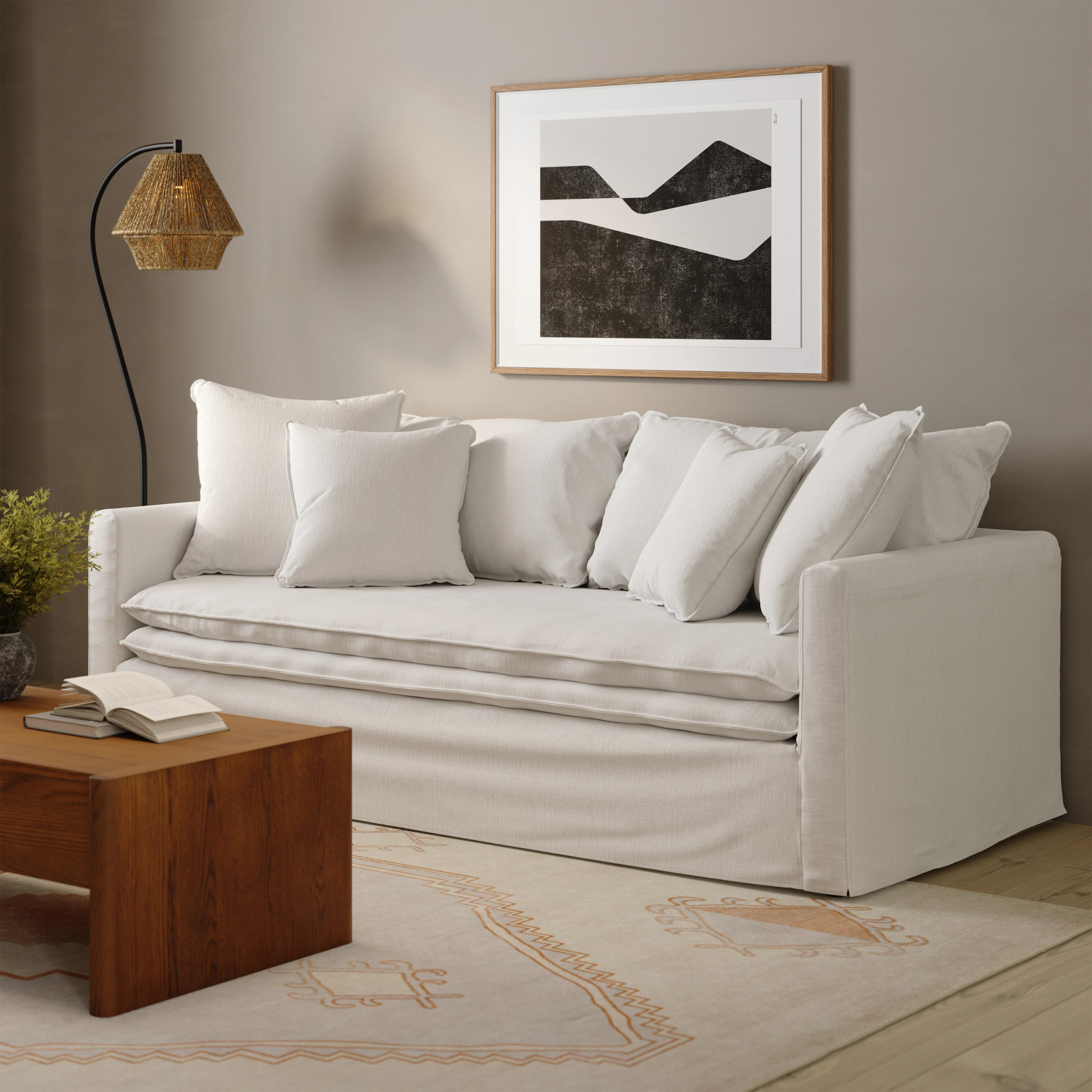 Hilla 83.5" Slipcover Sofa - Quartz White | Article