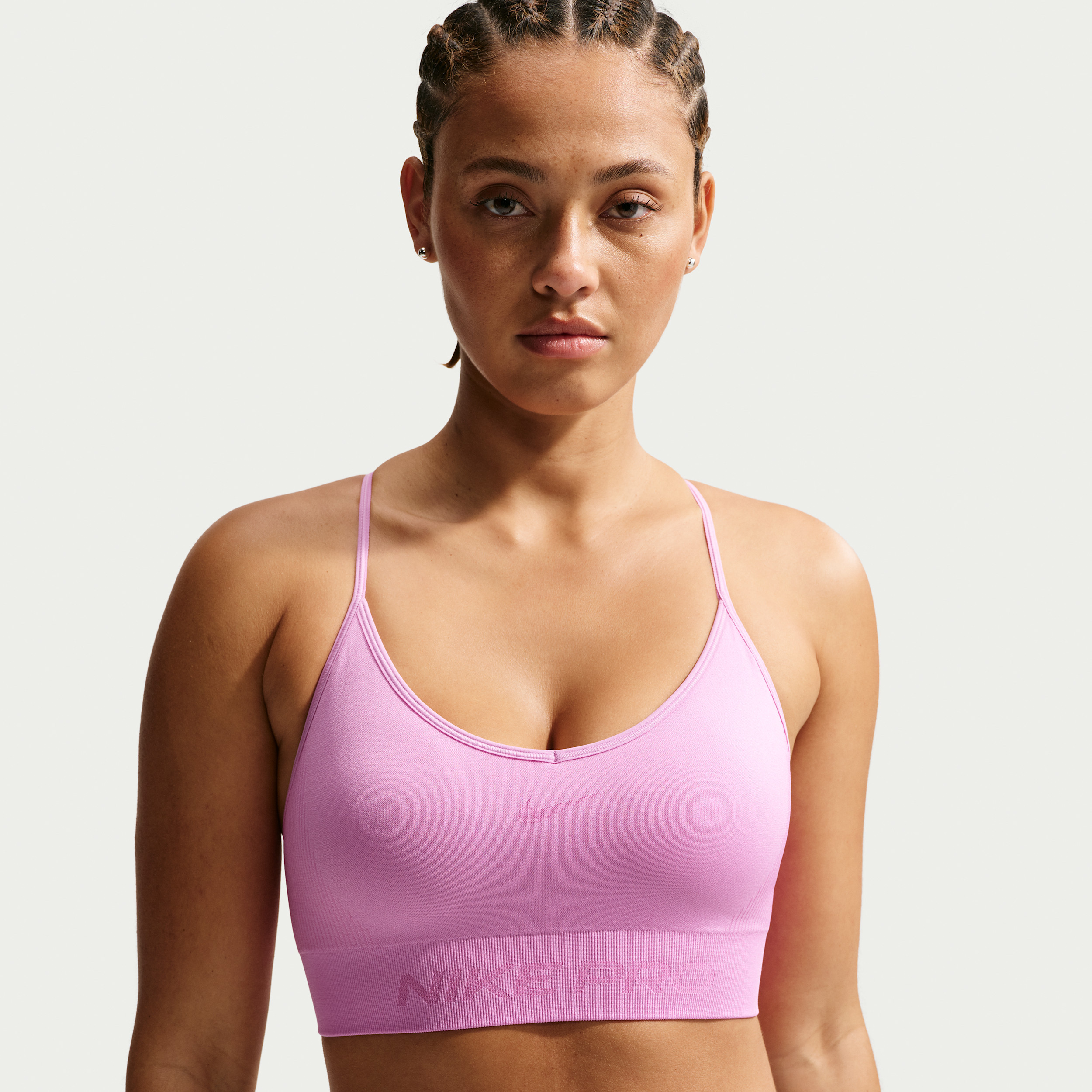 Women's Nike Pro Seamless Light-Support Padded Sports Bra in Purple | IB9843-503 | Nike (US)