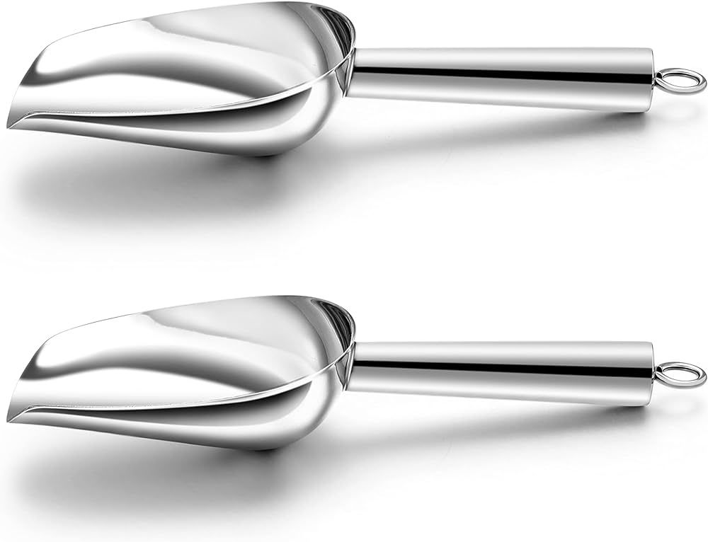 TeamFar Mini Scoop Set of 2, 3 Oz Stainless Steel Canister Scoops, Small Ice Candy Scoop Utility ... | Amazon (US)