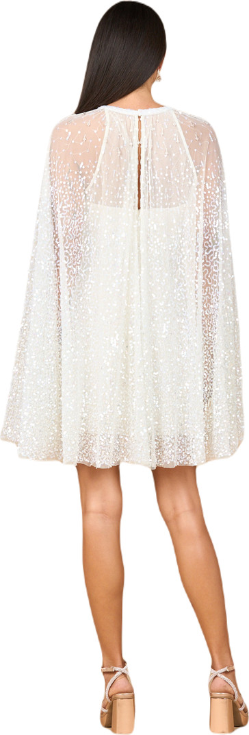 LARA New York Beaded Bridal Cape Dress | Nordstrom | Nordstrom