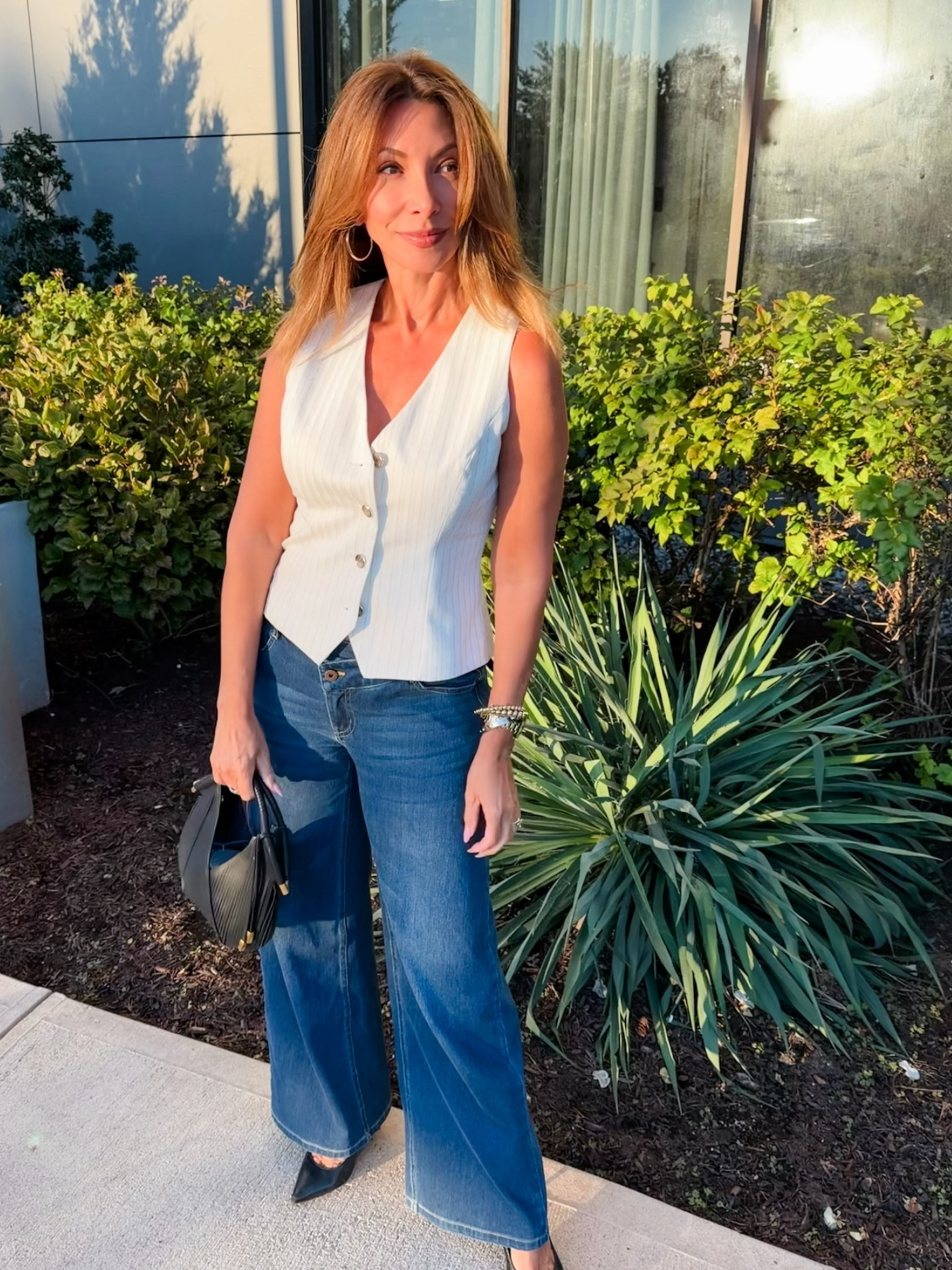 Pinstripes + denim 🤍 An easy polished look for fall. Linking my outfit + similar finds!

#LTKdayinmylife #LTKootd