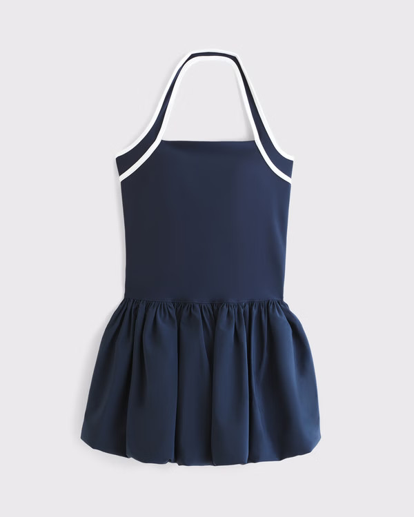 YPB motionTEK Halter Bubble Hem Mini Dress | Abercrombie & Fitch (US)