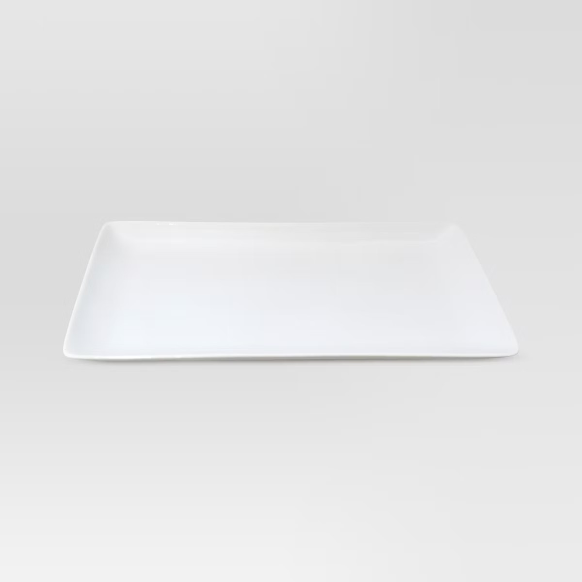 15.25" x 9.62" Porcelain Rectangular Platter White - Threshold™: Handleless Serving Tray, Dishw... | Target