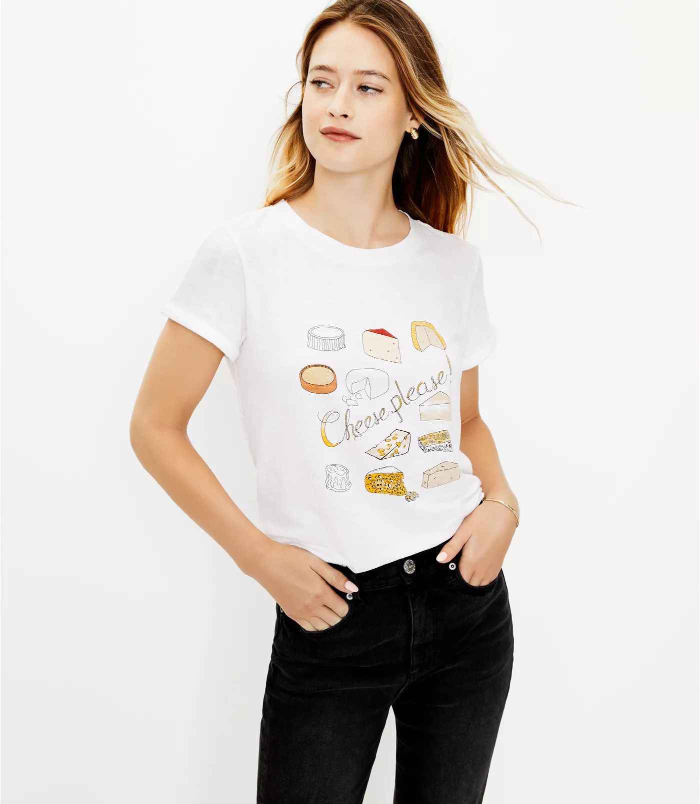 Cheese Please! Everyday Crew Neck Tee | LOFT