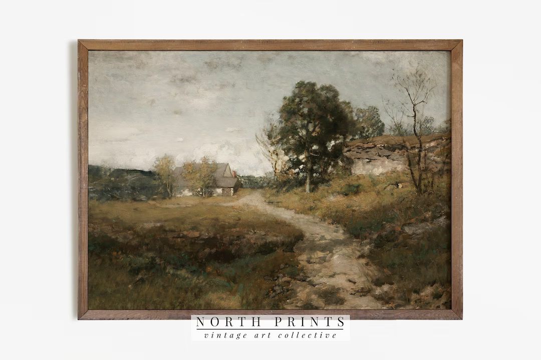 PRINTABLE Landscape Art Vintage Print Country Landscape Painting Digital Download 481 - Etsy | Etsy (US)