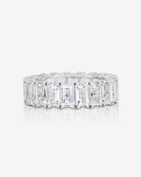 Emerald Cut White Topaz Ring | Ring Concierge