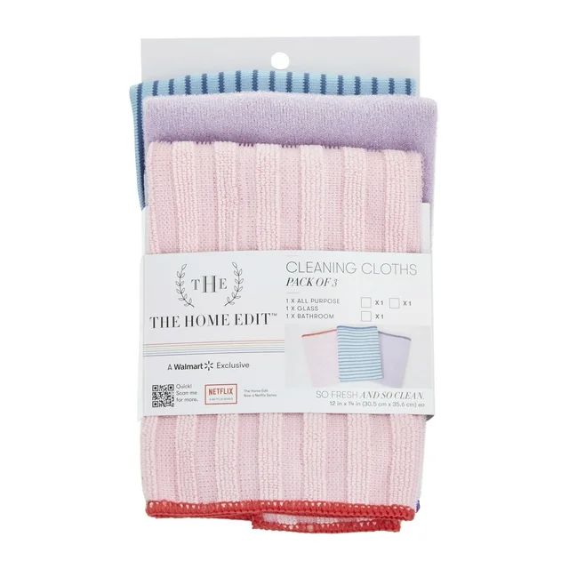 The Home Edit Multi Cleaning Cloth Set, 3-Piece | Walmart (US)