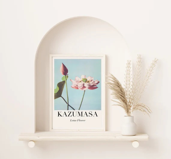 Lotus Wall Print Ogawa Kazumasa Art Print Printable Feminine - Etsy | Etsy (US)