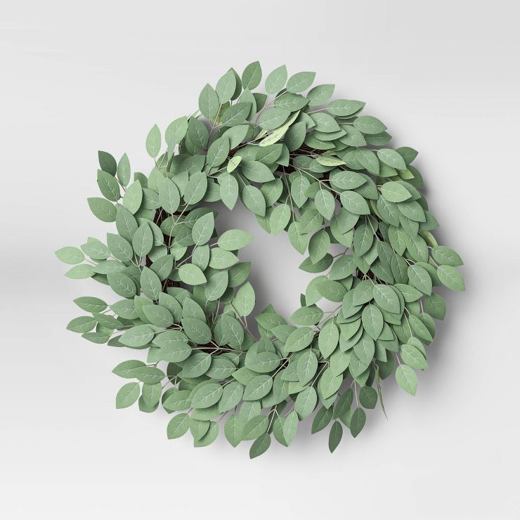 Leaf Wreath Green - Threshold&#8482; | Target