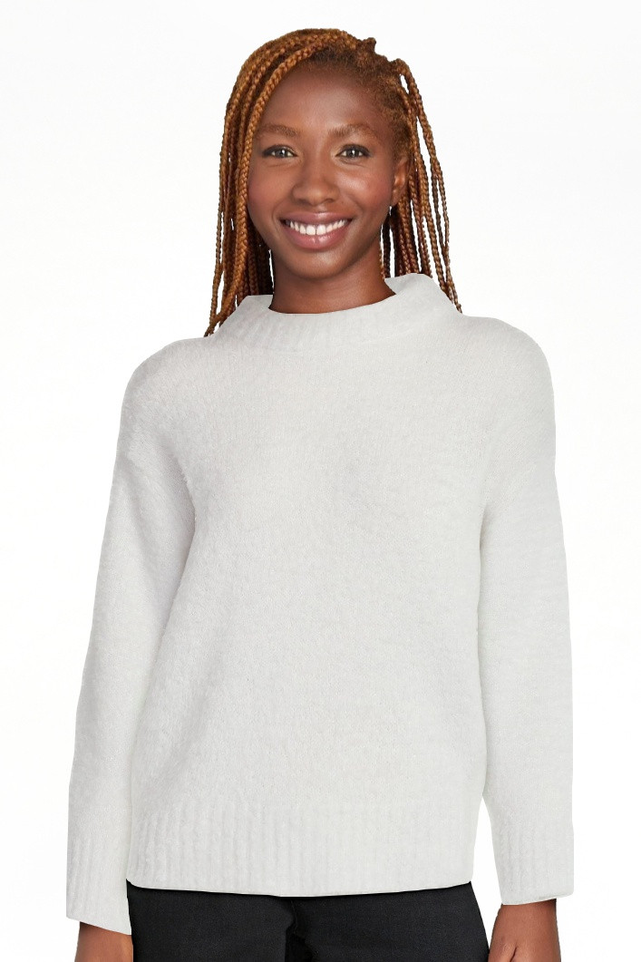 Free Assembly Women's Mock Neck Wedge Sweater with Long Sleeves, Sizes XS-XXL | Walmart (US)