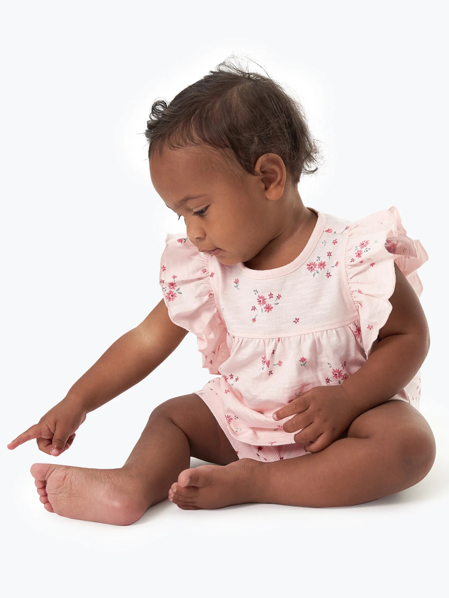 Modern Moments by Gerber Baby Neutral Organic Ruffled Sleeve Top, Sizes 0/3 Months - 24 Months - ... | Walmart (US)