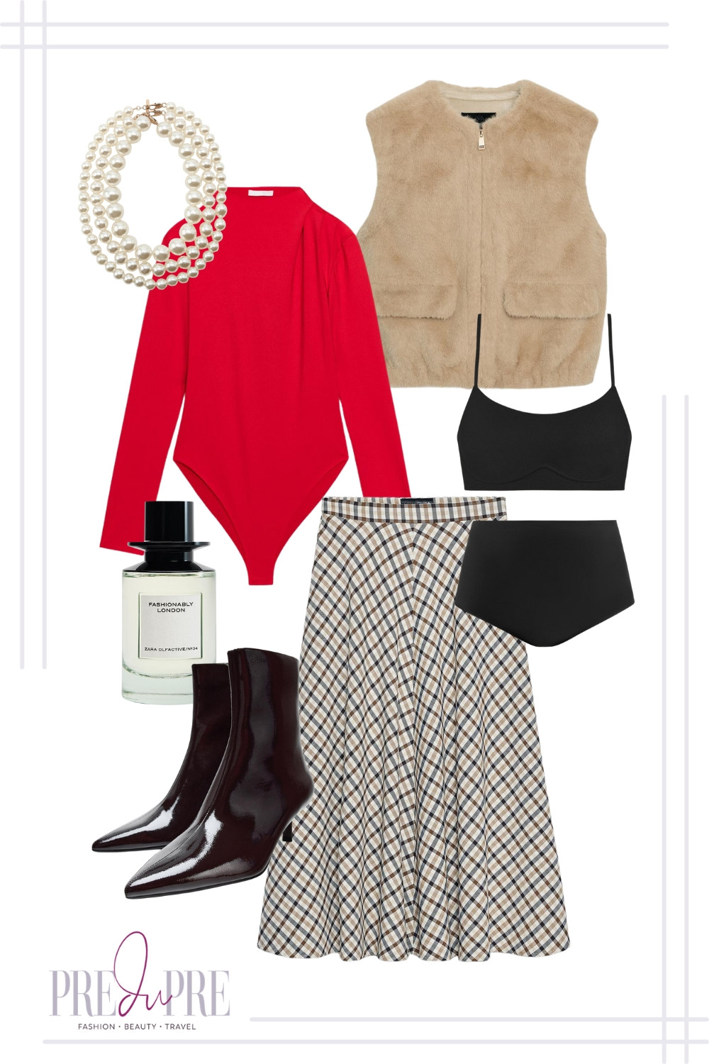 Feeling festive? This chic and comfortable holiday outfit idea is perfect for Christmas dinner, a work party, or any winter gathering! I bring the glam with a vibrant red bodysuit (a great layering piece!), a plaid midi skirt, and patent leather ankle boots. The faux shearling vest adds a cozy, trendy texture, and the statement pearl necklace instantly elevates the entire look. It’s the perfect blend of cozy textures and bold colors. Tap through to shop this entire look and be the best dressed at your next holiday event!

#HolidayOutfit #ChristmasOutfit #WinterStyle #PlaidSkirt #RedBodysuit #FauxFurVest #FashionInspo #OutfitOfTheDay #PreDupreStyle #LTKStyle #LTKSeasonal #ChicStyle 

 #LTKSeasonal #LTKParties #LTKFindsUnder100