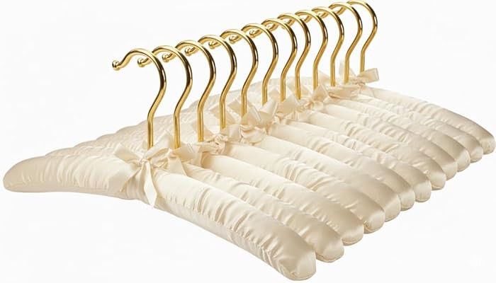 Premium Padded Hangers for Women’s Clothing - Set of 12 Non-Slip Fabric Hangers for Sweaters, D... | Amazon (US)