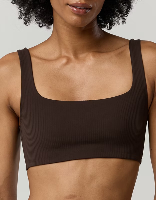 OFFLINE By Aerie Real Me XTRA Rib Switch Up V-Neck Sports Bra | Aerie
