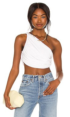 Norma Kamali Diana Top in White from Revolve.com | Revolve Clothing (Global)