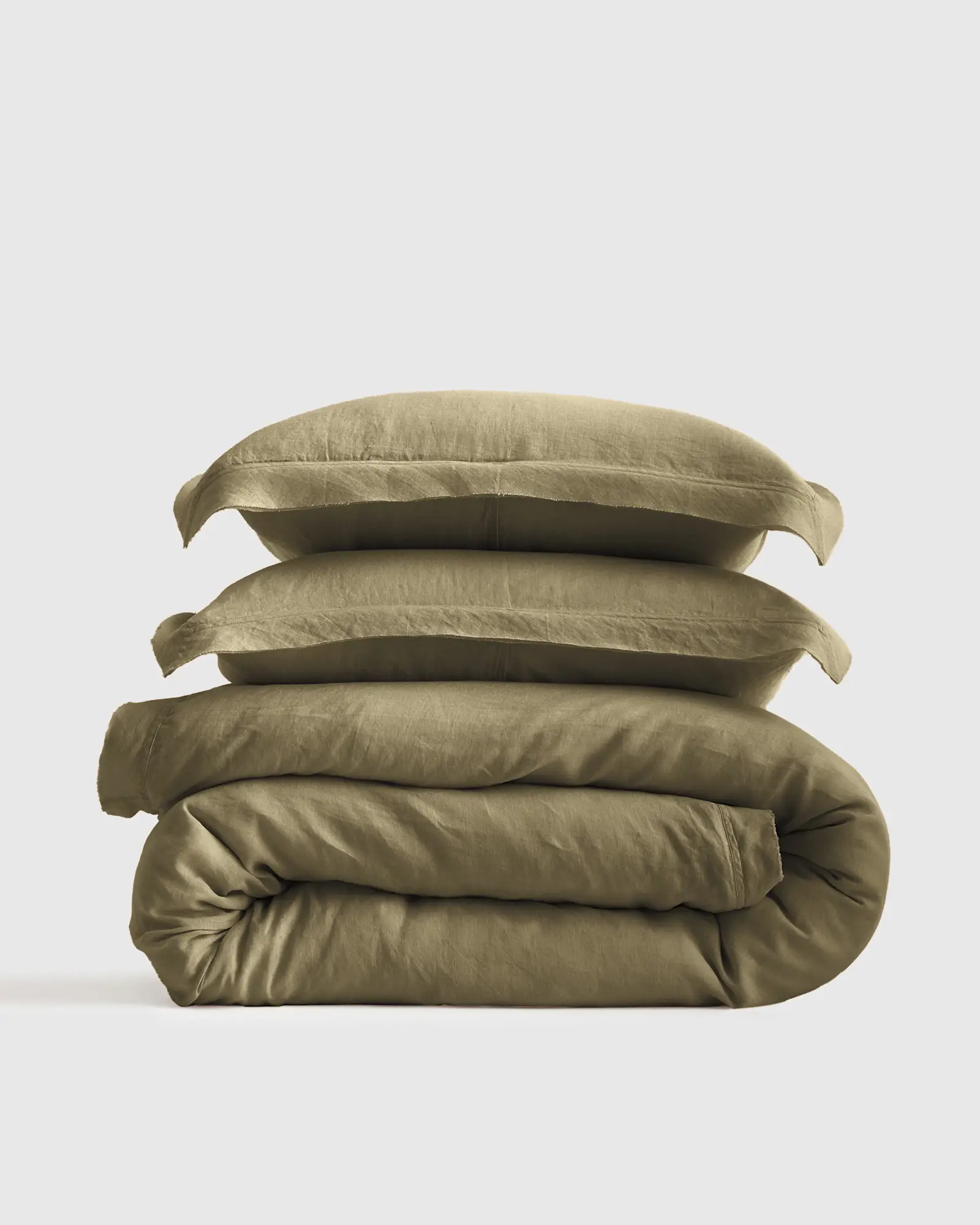 European Linen Double Flange Duvet Cover Set | Quince