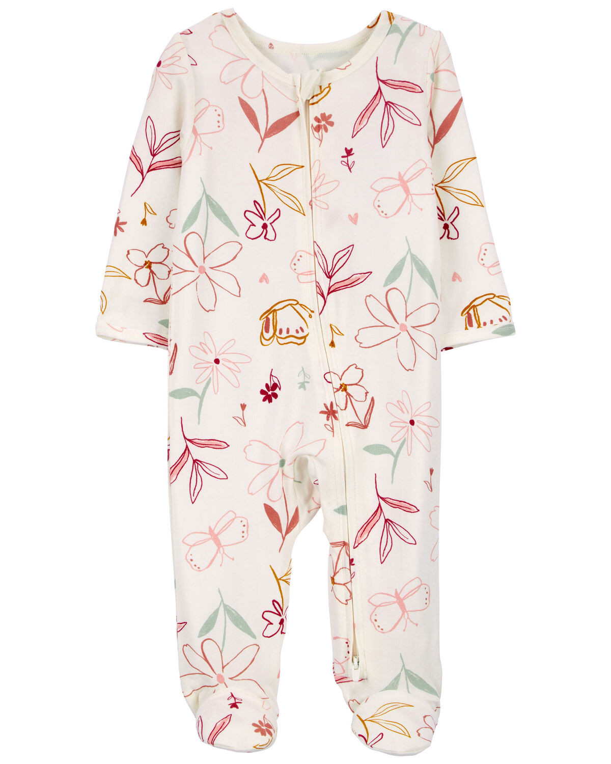 Baby Zip-Up Floral PurelySoft Sleep & Play Pajamas - Carter's | Carter's | Carter's