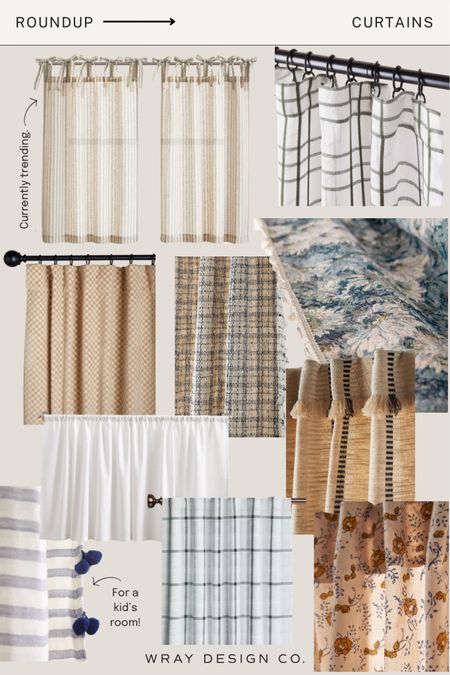 Curtains galore! Cafe curtains, floral options, sheer linen, stripes, and room darkening. A roundup of options for all budget sizes. 

#LTKStyleTip #LTKHome #LTKFindsUnder100