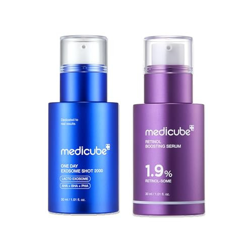 medicube Pore Refine & Retinol Boosting Serum Duo: Zero Exosome 2000 and Retinol Boosting Serum | Refine & Boost for clearer, firmer skin | Korean Skincare, Skincare Set, Gift for Women | Amazon (US)
