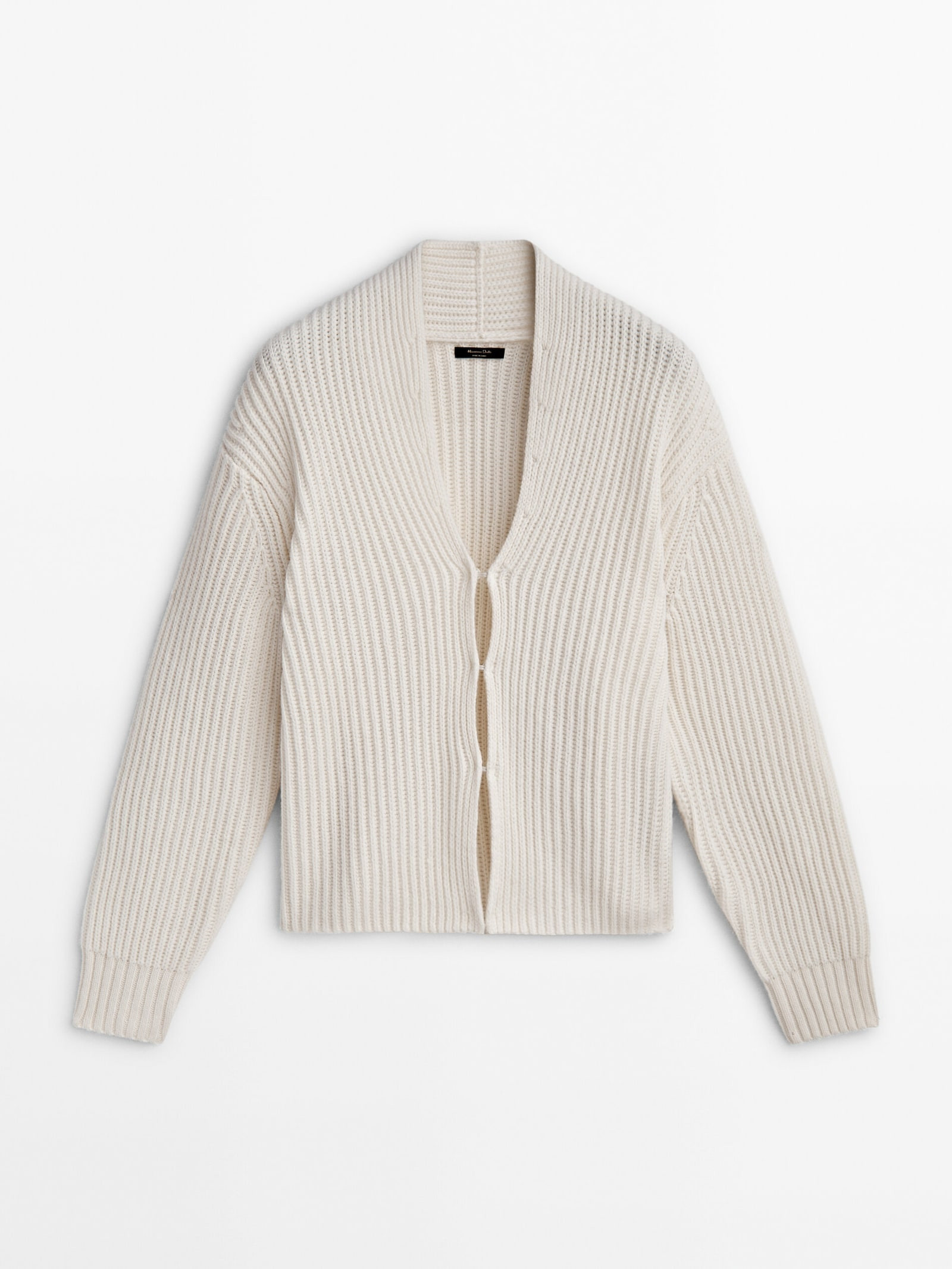 Purl-knit cardigan | Massimo Dutti UK