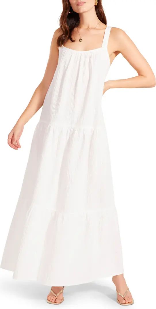 BB Dakota Arianna Sleeveless Tiered Cotton Maxi Dress | Nordstrom Rack