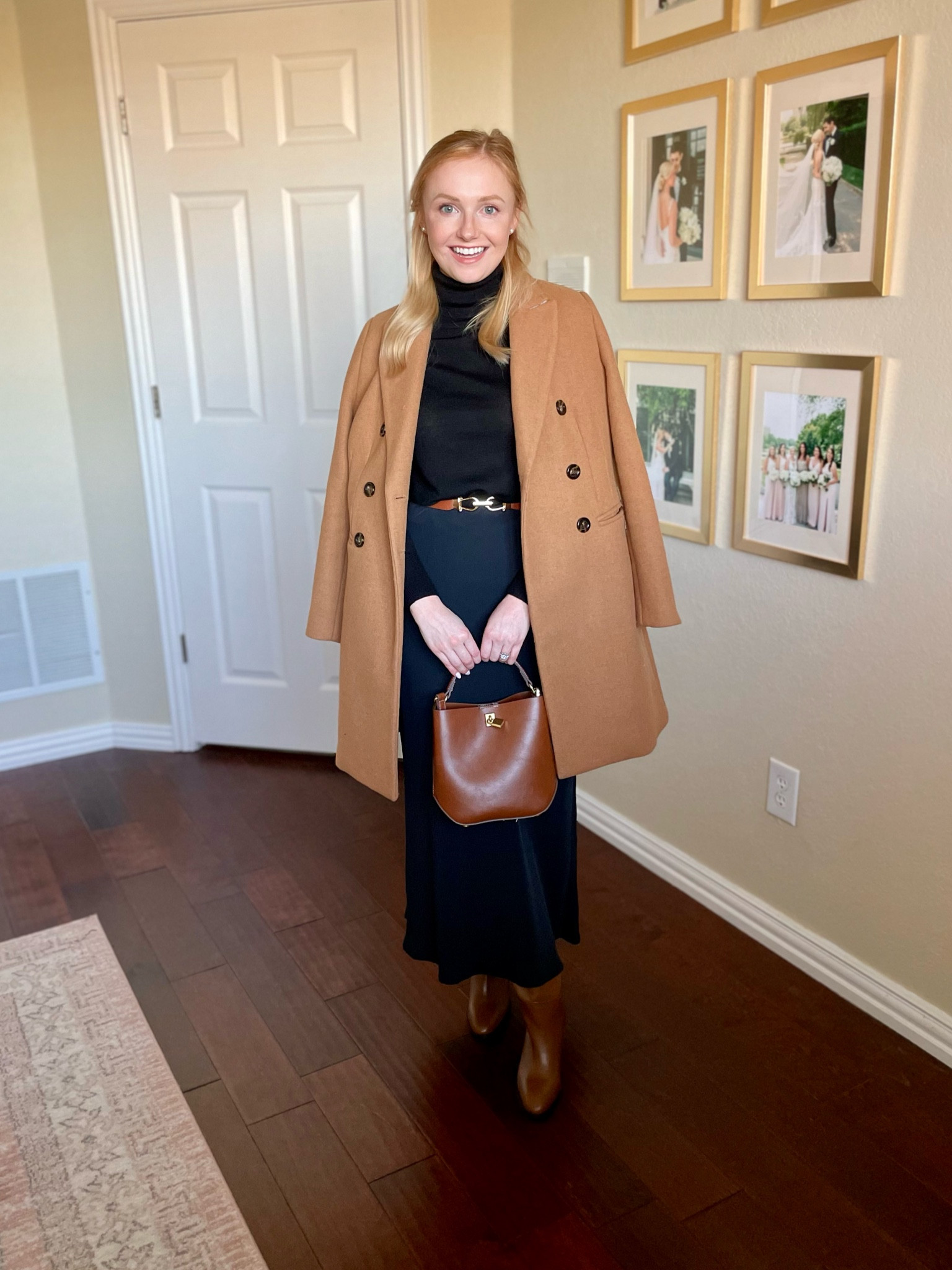 No spend January, shopping my closet! Winter workwear outfit, winter outfit, neutral winter outfit, classic winter outfit, slip skirt, satin skirt, black and tan outfit, camel coat, topcoat 

#LTKstyletip #LTKSeasonal #LTKfindsunder100